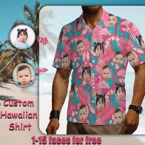 Custom Photo Shirt ,Custom Hawaiian Shirt with Face ,Men&#39;s Hawaiian Shirts, Party Shirts, Custom Long Dress, Custom Bucket hats, kids shirts