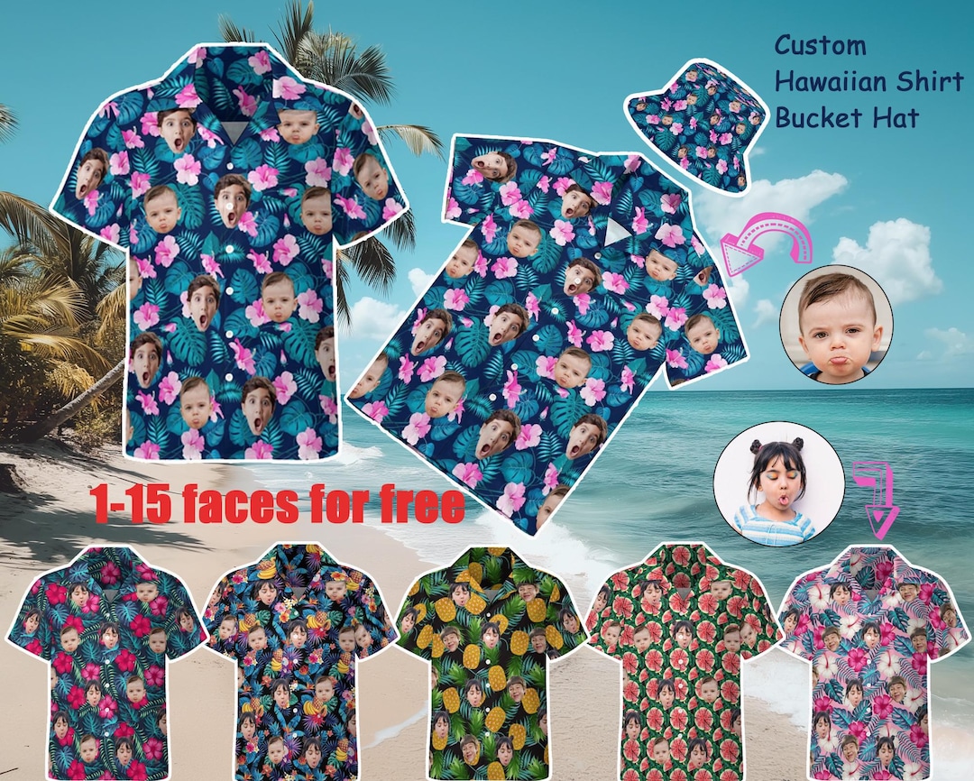 Custom Personalized Photo Hawaiian Shirt - Birthday/ Mother's Day/ Father's Day Gift Idea main image 1