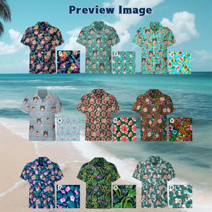 Puede incluir: Nueve camisas con diferentes patrones y una variedad de dise&ntilde;os tropicales. Cada camisa tiene un patr&oacute;n y un esquema de color diferente, incluyendo dise&ntilde;os florales, animales y geom&eacute;tricos. Las camisas son todas de manga corta y tienen un cuello abotonado.