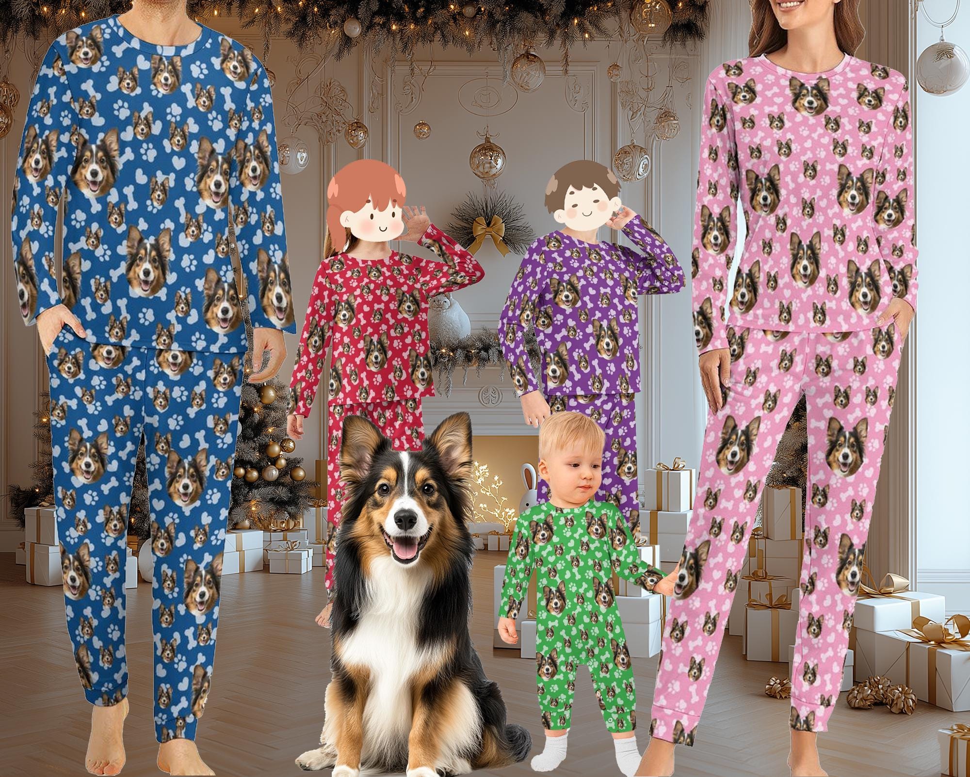 Family Pet Pajamas Christmas Matching Pajamas Custom Pet Pajamas Personalized Dog Pajamas Adult Kids Dogs Xmas Sets dog Dad Dog Mom Gift Etsy Canada