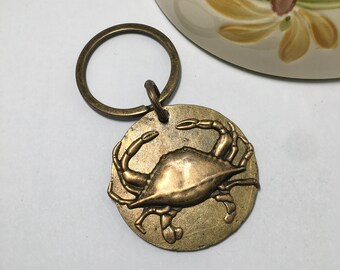 Crab Key Ring Unique Keychain Marine Crustacean Ornate Metal Reverse  Clip Keyring New England Boston Maine Beach Bag Clip Don't Be a Crab