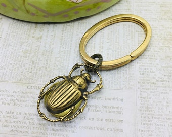 Brass Beetle Scarab Locket Keychain Insect Hidden Secret Compartment Bug  Entomology Insect Bug Scarab Beetle Locket Egyptian Amulet Renewal