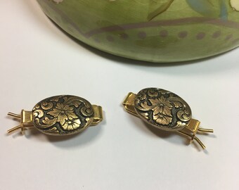 Paire De Clips Vintage Pendants - Fermoir Clip - Occasion - Bijou Rétro