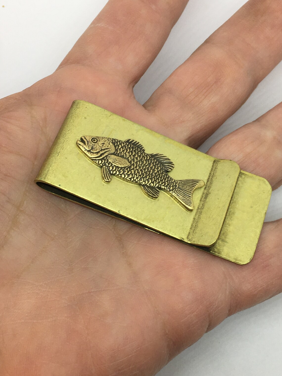 Brass Fish Money Clip Plated Metal Unique Gift for Fisherman Etsy