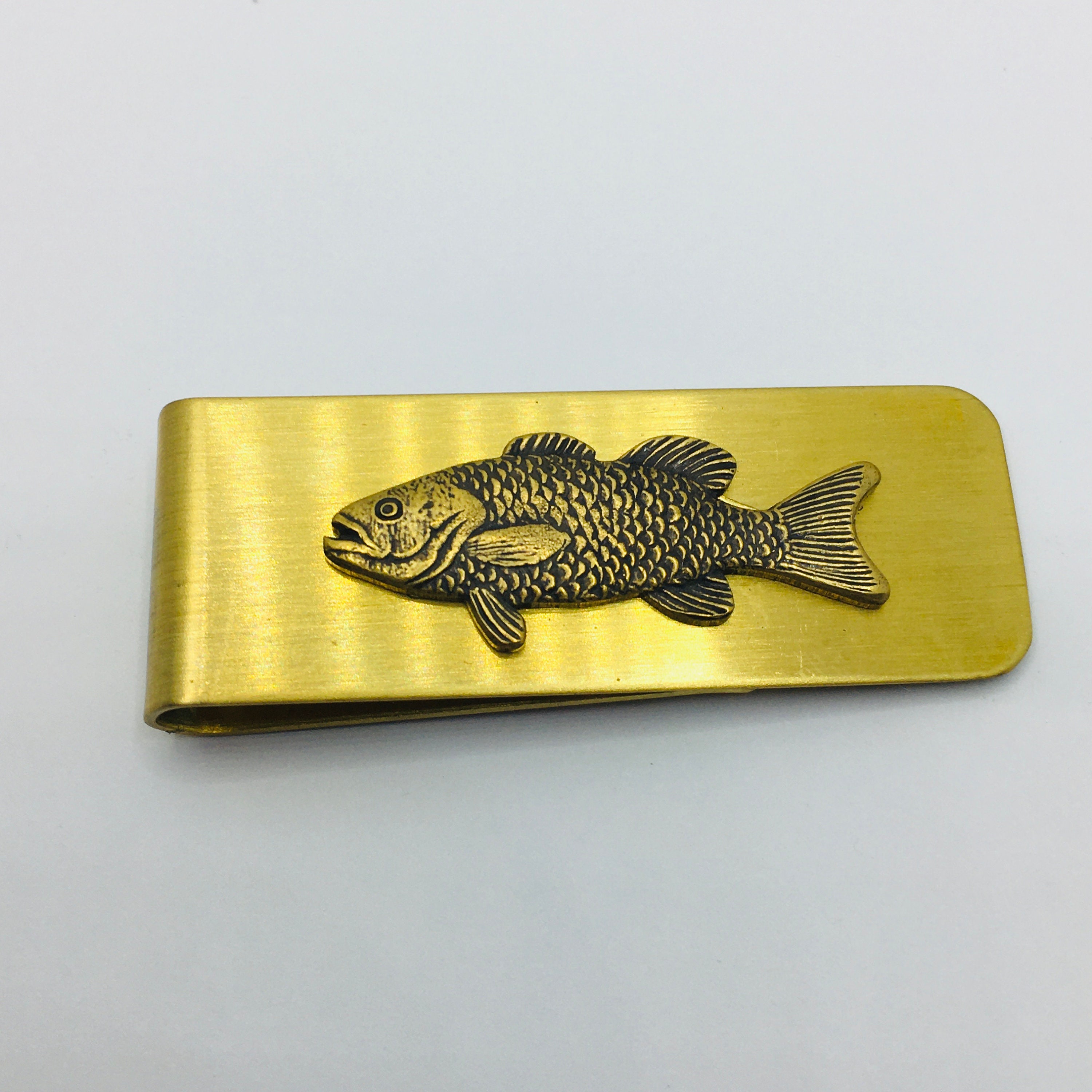 Brass or Silver Fish Money Clip Gift for Fisherman Trout Outdoor Gift for  Him Fly Fishing -  UK