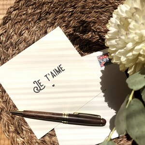 Je T&#39;aime Card / Parisian Chic Card / French Valentine / French Anniversary Card