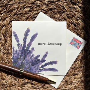 Merci Beaucoup Thank You Card - French-Inspired Floral Design