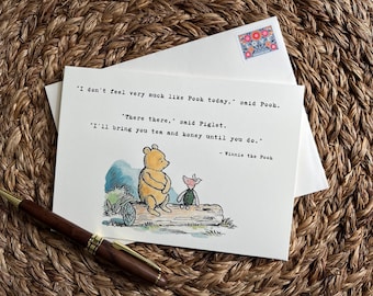 Winnie the Pooh Friendship Card - Feel Better Gift