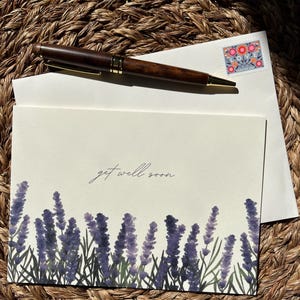 Cartão de melhoras de lavanda – cura, conforto e encorajamento para recuperação e bem-estar