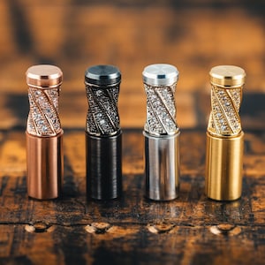 Juego de clavijas para cribbage / Pavé fino con latón, cobre, aluminio o acero / Clavija mecanizada a mano / Cuentas preciosas / Diamantes de circonita cúbica
