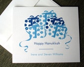 10 Personalized linen Hanukkah cards, Unique Hanukkah card, modern hanukkah holiday card set,  Chanukah cards, Featured on Luckymag.com,