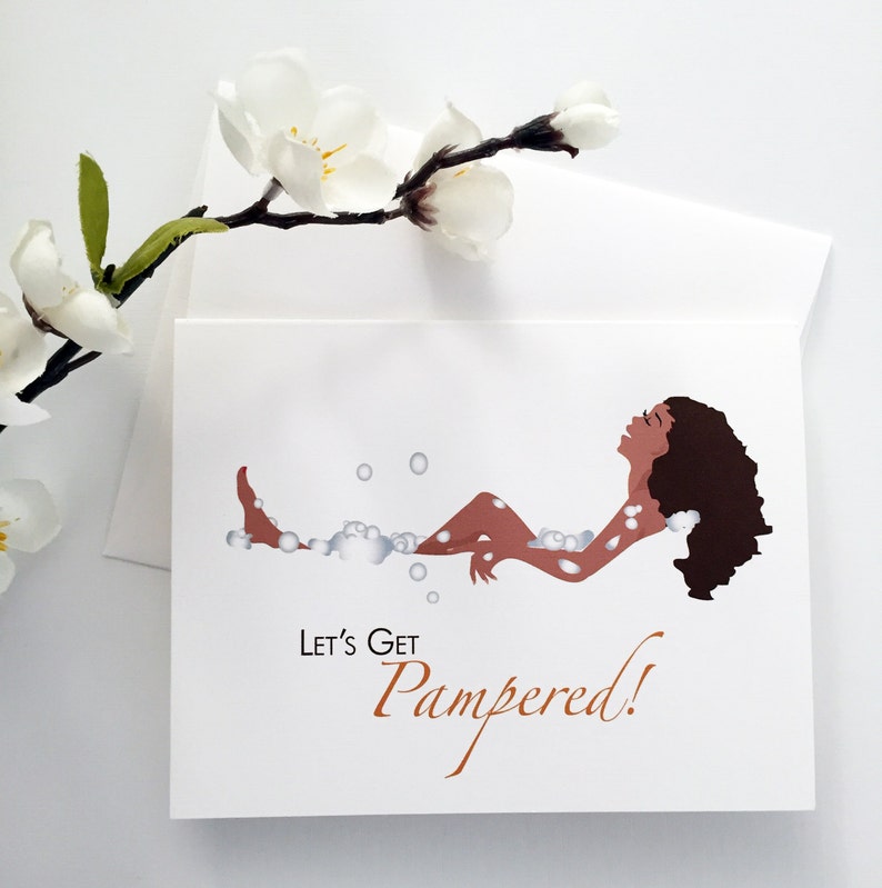 Unique Bridesmaid Girls Day Out Invitation, Day at The Spa Card, 6 spa day card, will you be my bridesmaid, bridal party image 2