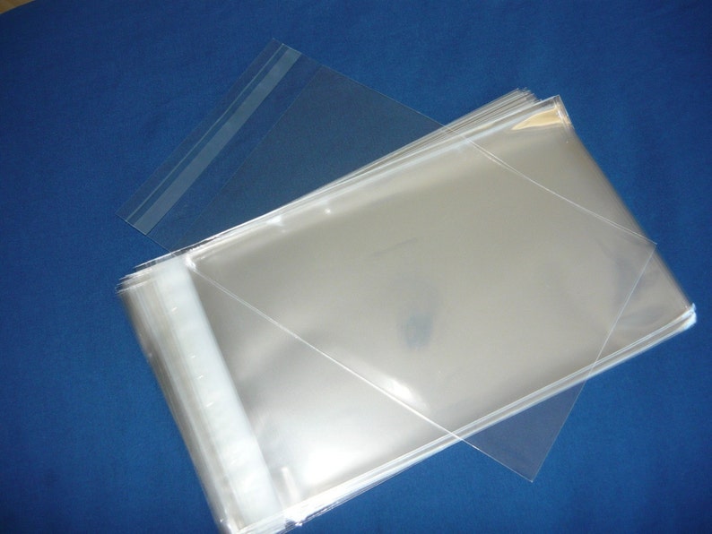 50 8.75 x 11.25 Clear Resealable Cello Bag Plastic Envelopes Cellophane Sleeves