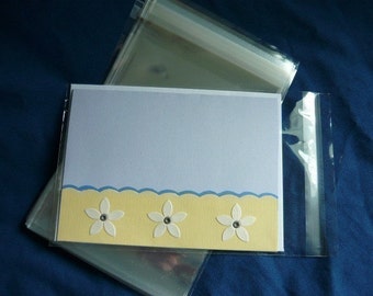 50 A6 - 4.9 x 6.5 Clear Resealable Cello Bag Plastic Envelopes Cellophane Bag Sleeves
