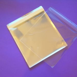50 6.4 x 6.2 (for 6x6) Clear Resealable Cello Bag Plastic Envelopes Cellophane Bag