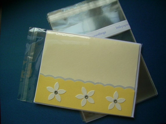 cello sleeves for greeting cards Juvale Card - 7.6 x 5.7 in, Clear, 300 Pack and do not include the fold over section Clear Bags Biodegradable Card Sleeves