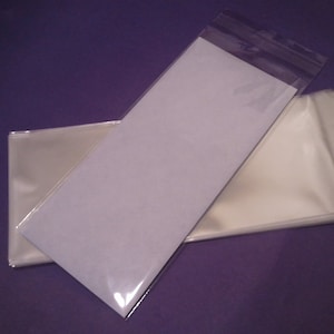 100 4.3 x 9.5 in Clear Resealable Cello Bag Plastic Envelopes Cellophane Bag