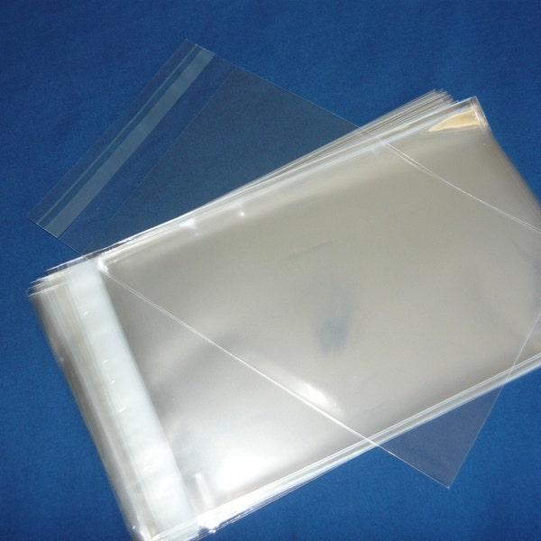 100 6.5 x 9.5 Clear Resealable Cello Bag Plastic Envelopes Cellophane Bag Sleeves