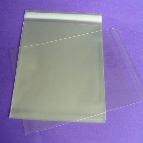 25 12.4 x 18.2 (12x18) Clear Resealable Cello Bag Plastic Envelopes Cellophane Bag Sleeves