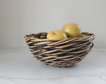 Large Vine Bird's Nest Basket - Dark willow or vine branch material, Country Cottage Home Decor - Fruit, Storage or Spring Decor, Easter