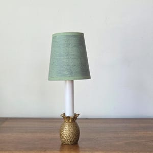 Brass Pineapple Mini Lamp with OPTIONAL Turquoise Paper Shade
