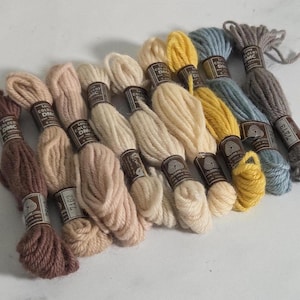 DMC Laine Colbert Tapestry Wool Crewel Yarn Lot of 9 Skeins - Assorted Colors
