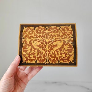 Assorted Italian Marquetry Wood Inlay Boxes Sold Separately Home Office Organization, Desk Accessory, Shelf styling prop MEDIUM