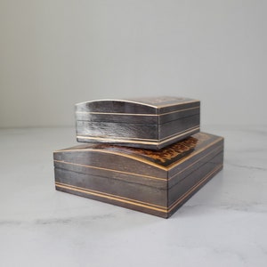 Assorted Italian Marquetry Wood Inlay Boxes Sold Separately Home Office Organization, Desk Accessory, Shelf styling prop image 10