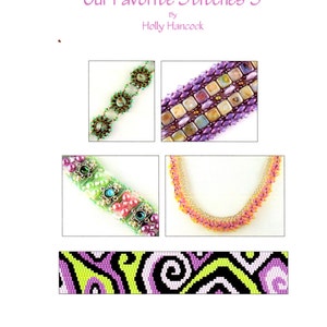 PATTERNS-----Our Favorite Stitches 5 - 5 Bead Weaving Tutorials - Instant Download