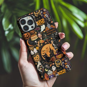 Spooky Horror Phone Case | Magsafe Halloween Pumpkin Cellphone Cover Gift | iPhone 17 16 15 Pro Max Plus & Galaxy s25 S24 image 3