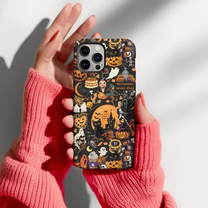Spooky Horror Phone Case | Magsafe Halloween Pumpkin Cellphone Cover Gift | iPhone 17 16 15 Pro Max Plus & Galaxy s25 S24 image 8