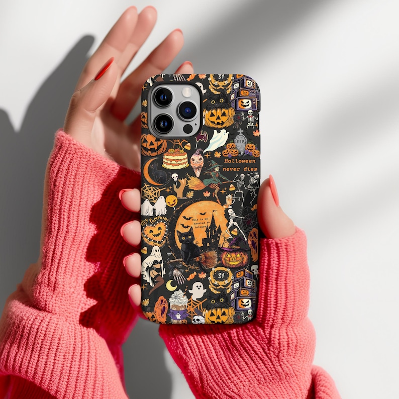 Spooky Horror Phone Case | Magsafe Halloween Pumpkin Cellphone Cover Gift | iPhone 17 16 15 Pro Max Plus & Galaxy s25 S24 image 8
