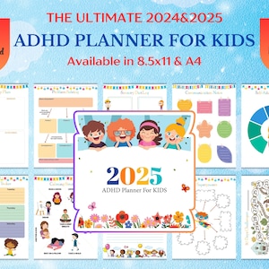 Pacchetto di schede ADHD, Planner per bambini ADHD, Regolazione emotiva, Tabella delle attività, Tracciamento del sonno
