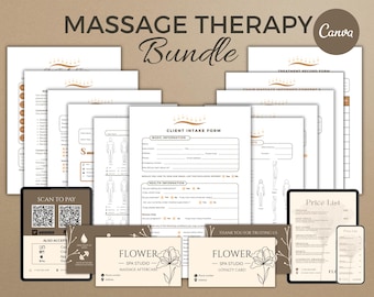 Bearbeitbare Massagetherapieformen: Kundenaufnahme und Zustimmung (digitaler Download)