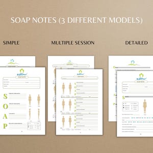 Massage Therapieformen: Klientinaufnahme, SOAP Notizen, Anatomie Diagramme (Digitaler Download) Bild 7