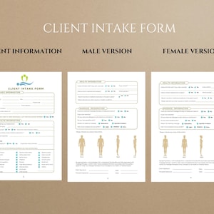 Massage Therapieformen: Klientinaufnahme, SOAP Notizen, Anatomie Diagramme (Digitaler Download) Bild 5