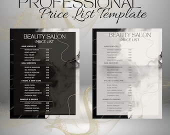 Bearbeitbare Salon-Preisliste Vorlage: Scan to Pay (PDF, Word, Canva)