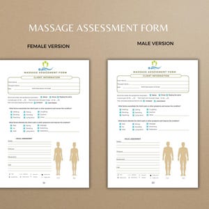 Massage Therapieformen: Klientinaufnahme, SOAP Notizen, Anatomie Diagramme (Digitaler Download) Bild 6