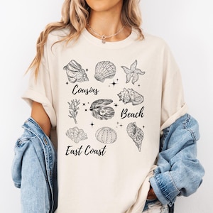 Comfort Colors® Cousins Beach T-Shirt TSITP Shirt The Summer I Turned Pretty Tee Team Conrad Team Belly Team Jeremiah East Coast Beach Shirt