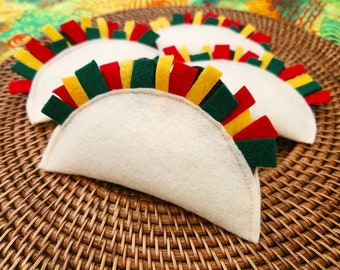 Felt Crinkle Taco Cat Toy - Sensory Appealing Play for Cats - Handmade in USA