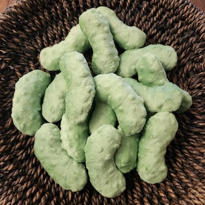 Crinkle Pickle Stuffed Plush Cat Toy: Choose GREEN or PINK Handmade in USA