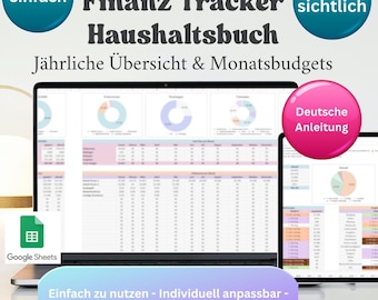 Household book Financial tracker Annual overview Monthly planning German categories Financial planner simple but very detailed Financial planning