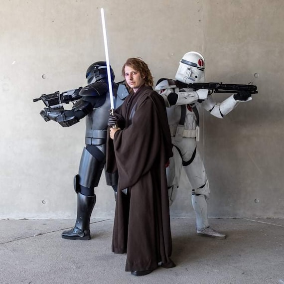 Star Wars Anakin Skywalker Episodio 3 Bata de disfraz de crepe de lana o popelina de poliester Etsy Espana