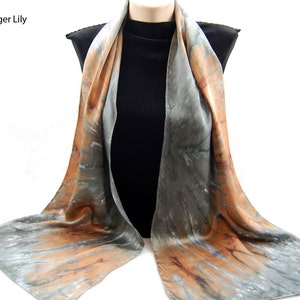 The Colors of FALL...Hand Dyed Silk Charmeuse Scarf, choose your palette Bild 3