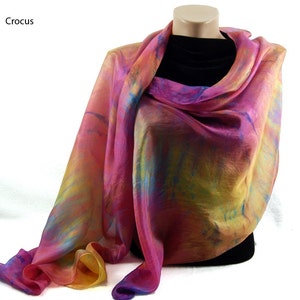 The Colors of SUMMER...Hand Dyed Silk Habotai Scarf, choose your palette image 4