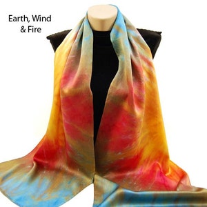 The Colors of FALL...Hand Dyed Silk Charmeuse Scarf, choose your palette Bild 1