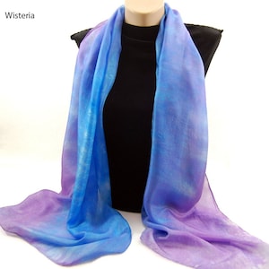 The Colors of SUMMER...Hand Dyed Silk Habotai Scarf, choose your palette image 1