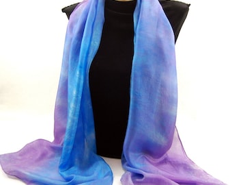 The Colors of SUMMER...Hand Dyed Silk Habotai Scarf, choose your palette