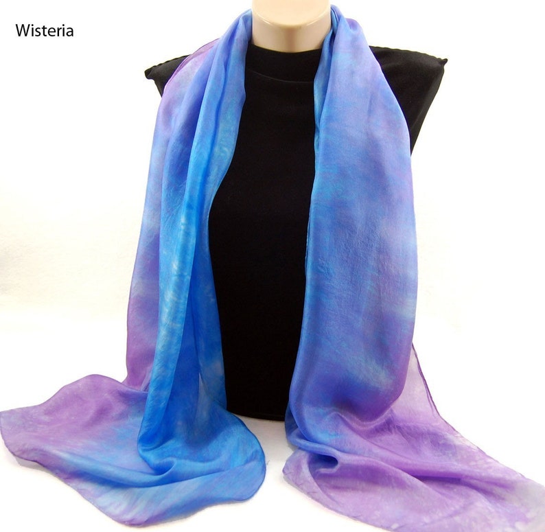 The Colors of SUMMER...Hand Dyed Silk Habotai Scarf, choose your palette imagem 1