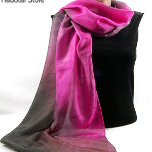 The Colors of WINTER...Hand Dyed Silk Habotai Scarf, choose your palette